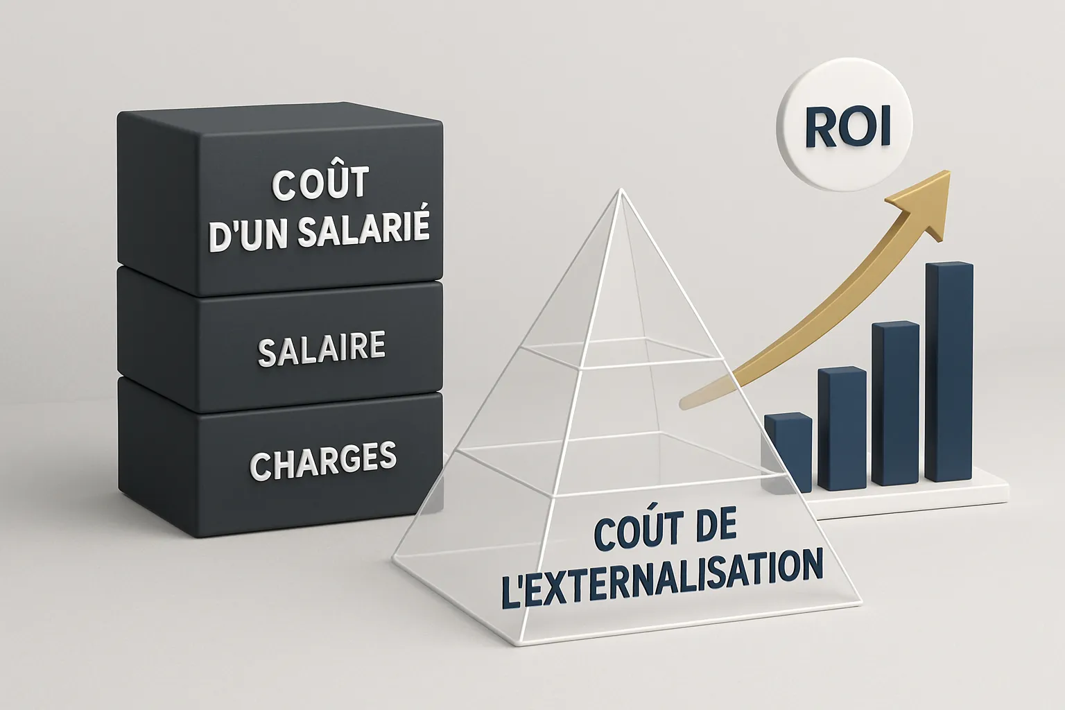 Analyse financière comparative entre l'embauche et l'externalisation du secrétariat.