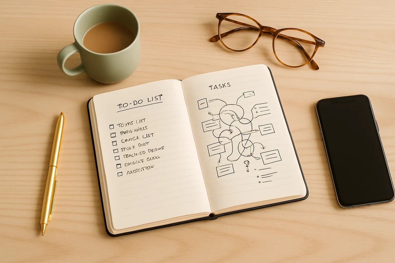 Carnet de notes illustrant la charge mentale, un des premiers obstacles avant de déléguer à une assistante virtuelle.