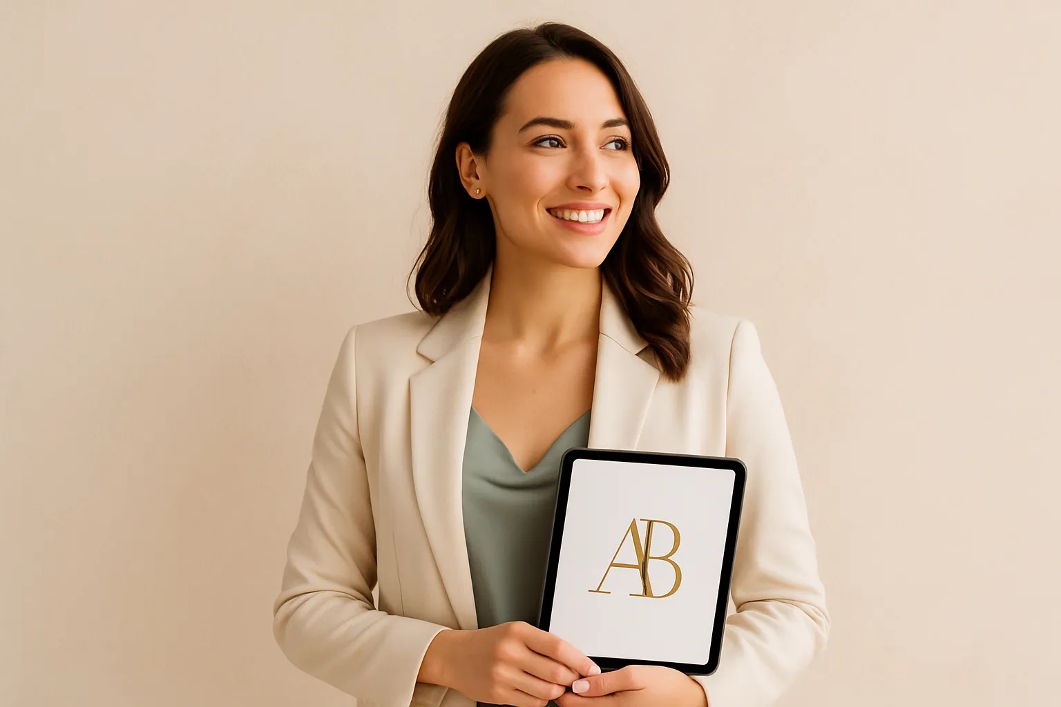 Une adjointe virtuelle accomplie incarnant sa marque personnelle avec confiance et succès.