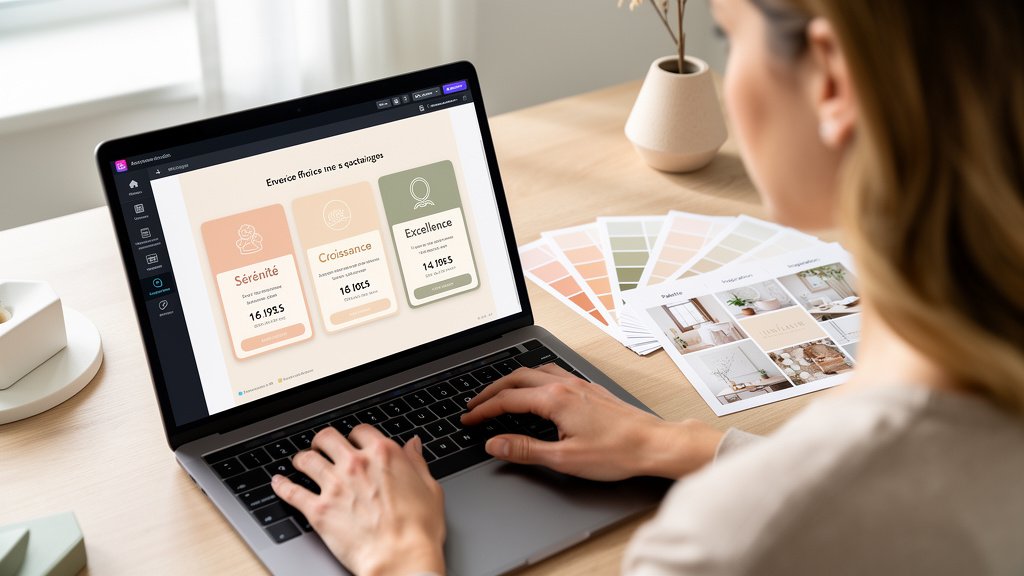 Une assistante virtuelle administrative en train de créer ses packages de services pour structurer son offre.
