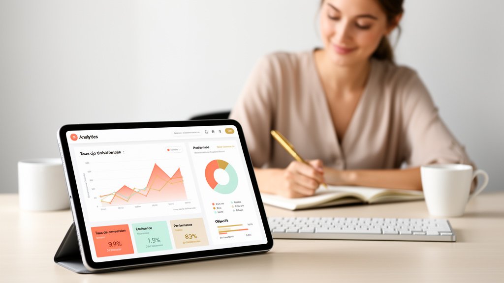Une assistante virtuelle communication analyse des rapports de performance pour optimiser la stratégie de contenu de sa cliente.