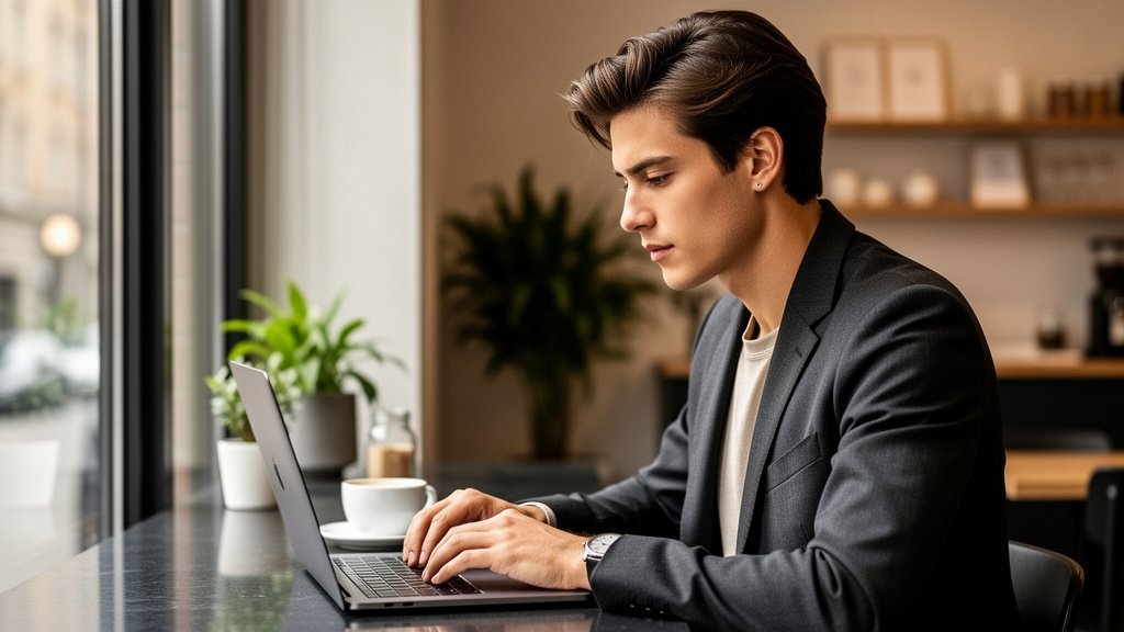 Assistante virtuelle pour boutique en ligne répondant à un client via un casque audio